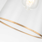 Подвесной светильник золотого цвета с колоколообразным стеклянным плафоном и декоративным элементом Elstead Lighting варинант исполнения - 3 | Loft Concept в Саратове