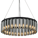 Люстра со стеклянными цилиндрическими плафонами Luminous Cylinders Smoky Round варинант исполнения - 3 | Loft Concept в Саратове