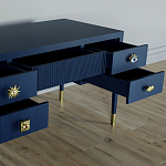 Письменный стол с 4-мя ящиками Elsa Dreams Blue варинант исполнения - 4 | Loft Concept в Саратове