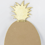 Зеркало овальной формы с золотистой рамкой и декоративной верхушкой в виде ананаса Pineapple Shine  варинант исполнения - 5 | Loft Concept в Саратове