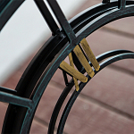 Зеркало настенное в чёрной металлической раме в виде часов Mirror Tower Clock варинант исполнения - 4 | Loft Concept в Саратове