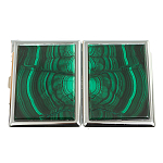 Портсигар на 10 сигарет с газовой зажигалкой из натурального камня Малахит Stone Cigarettes Cases варинант исполнения - 4 | Loft Concept в Саратове