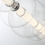 Подвесной светильник линейный с прозрачными стеклянными шарами разного диаметра Eurofase варинант исполнения - 6 | Loft Concept в Саратове