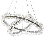 Люстра два кольца с хрустальным декором Rowan Crystal Ring Horizontal Chrome Chandelier варинант исполнения - 1 | Loft Concept в Саратове