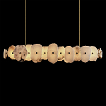 Подвесной светильник с фигурными элементами из белого алебастра Cryptocrystalline Stone варинант исполнения - 8 | Loft Concept в Саратове