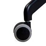 Стул с мягкой синей обивкой из велюра и подъемно-поворотным механизмом на черных колесиках Harper Blue варинант исполнения - 7 | Loft Concept в Саратове