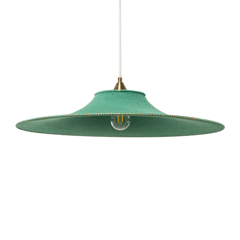 Подвесной вязаный зеленый светильник «Токио»  Зеленый в Саратове | Loft Concept 