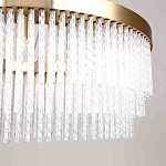 Люстра подвесная со стеклянными подвесками в виде перекрученных трубочек Nembus варинант исполнения - 4 | Loft Concept в Саратове