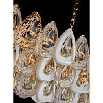 Люстра овальная с многослойными белыми и прозрачными подвесками Character Chandelier варинант исполнения - 4 | Loft Concept в Саратове