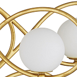 Люстра с закругленным каркасом золотого цвета и белыми плафонами Round Curl варинант исполнения - 1 | Loft Concept в Саратове