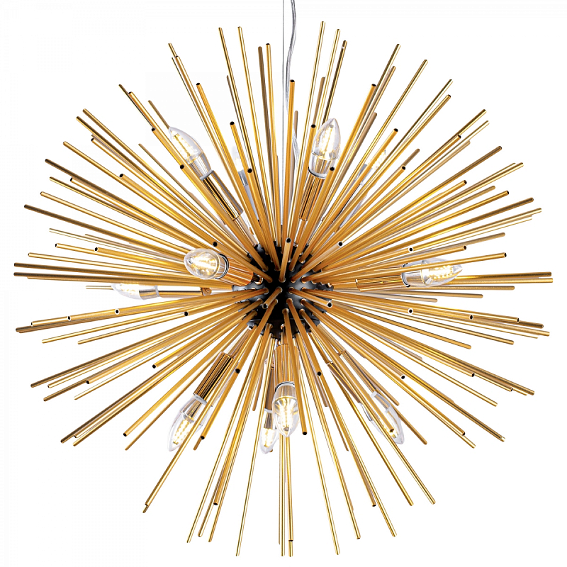 Huge Sputnik Chandelier Gold and Black  Черный Золотой в Саратове | Loft Concept 