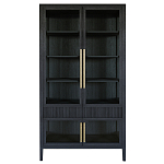 Витрина Primo со стеклянными фасадами и 2 ящиками Черный дуб варинант исполнения - 10 | Loft Concept в Саратове