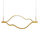 Подвесной светильник волнообразный изогнутый цвета латунь 3000К Spiral Lighting варинант исполнения - 1 | Loft Concept в Саратове