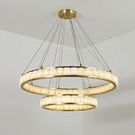 Люстра с 2-мя кольцами из натурального камня с регулируемыми плафонами Durability of Stone варинант исполнения - 2 | Loft Concept в Саратове