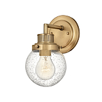 Бра для ванных комнат с прозрачным шарообразным плафоном из стекла с пузырьками на круглом основании Hinkley варинант исполнения - 1 | Loft Concept в Саратове