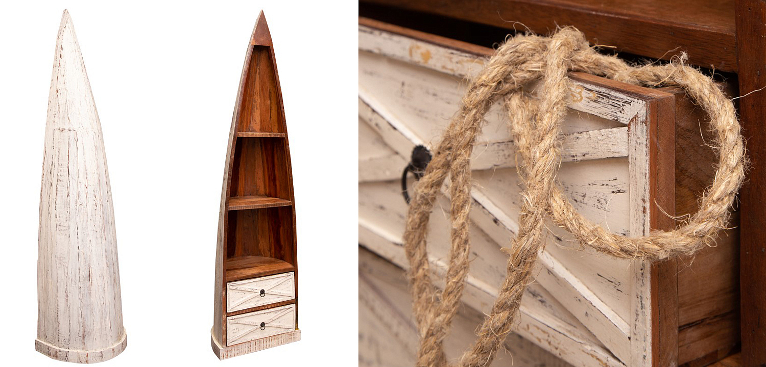 Стеллаж Old Boat White Стеллаж Old Boat White - Loft-Concept в Саратове