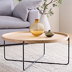 Журнальный стол с круглой деревянной столешницей Urban Style Space варинант исполнения - 2 | Loft Concept в Саратове