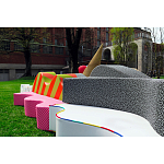 Дизайнерский модульный диван волнистой формы с цветным принтом Poltronova Superonda Sofa варинант исполнения - 37 | Loft Concept в Саратове