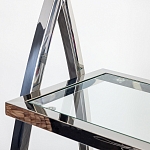 Металлический стеллаж со стеклянными полками Molecule варинант исполнения - 4 | Loft Concept в Саратове