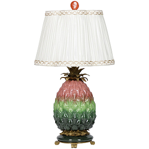 Настольная лампа с абажуром Pineapple Pink Green Table Lamp