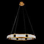 Люстра в виде кольца из натурального камня Golden Alavastor варинант исполнения - 2 | Loft Concept в Саратове