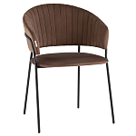 Стул в велюре коричневого цвета Horizon варинант исполнения - 1 | Loft Concept в Саратове