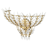 Бра золотого цвета с белыми стеклянными лепестками Hanging Flowers варинант исполнения - 2 | Loft Concept в Саратове