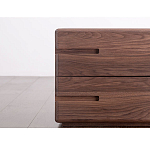 Прикроватный столик деревянный с 2-мя ящиками Moon Walnut Furniture варинант исполнения - 4 | Loft Concept в Саратове