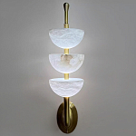 Бра с 3-мя мраморными плафонами в форме чаши Warm Marble Light варинант исполнения - 4 | Loft Concept в Саратове