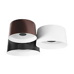 Потолочный светильник с 3-мя цилиндрическими абажурами черного белого и коричневого цвета Urban Dome варинант исполнения - 3 | Loft Concept в Саратове