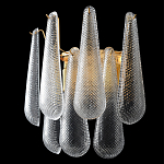 Бра с подвесками из рифленного стекла в форме капель Textured Glass варинант исполнения - 2 | Loft Concept в Саратове