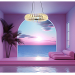 Люстра круглая с фактурными элементами в виде ракушек Inspired Sea варинант исполнения - 5 | Loft Concept в Саратове