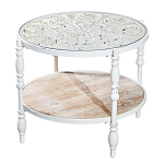 Журнальный столик из натурального дерева в винтажном стиле Openwork Coffee Table варинант исполнения - 1 | Loft Concept в Саратове