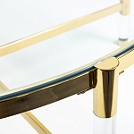 Кофейный столик со столешницей из стекла Crossy варинант исполнения - 3 | Loft Concept в Саратове