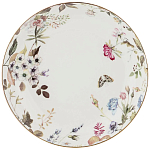 Ваза фарфоровая белая на ножке с рисунком цветов Garden Whisper Porcelain Set  варинант исполнения - 1 | Loft Concept в Саратове