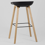 Барный стул на ножках из натурального дерева Boras Black варинант исполнения - 5 | Loft Concept в Саратове