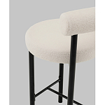 Стул полубарный Floreo букле молочный варинант исполнения - 3 | Loft Concept в Саратове