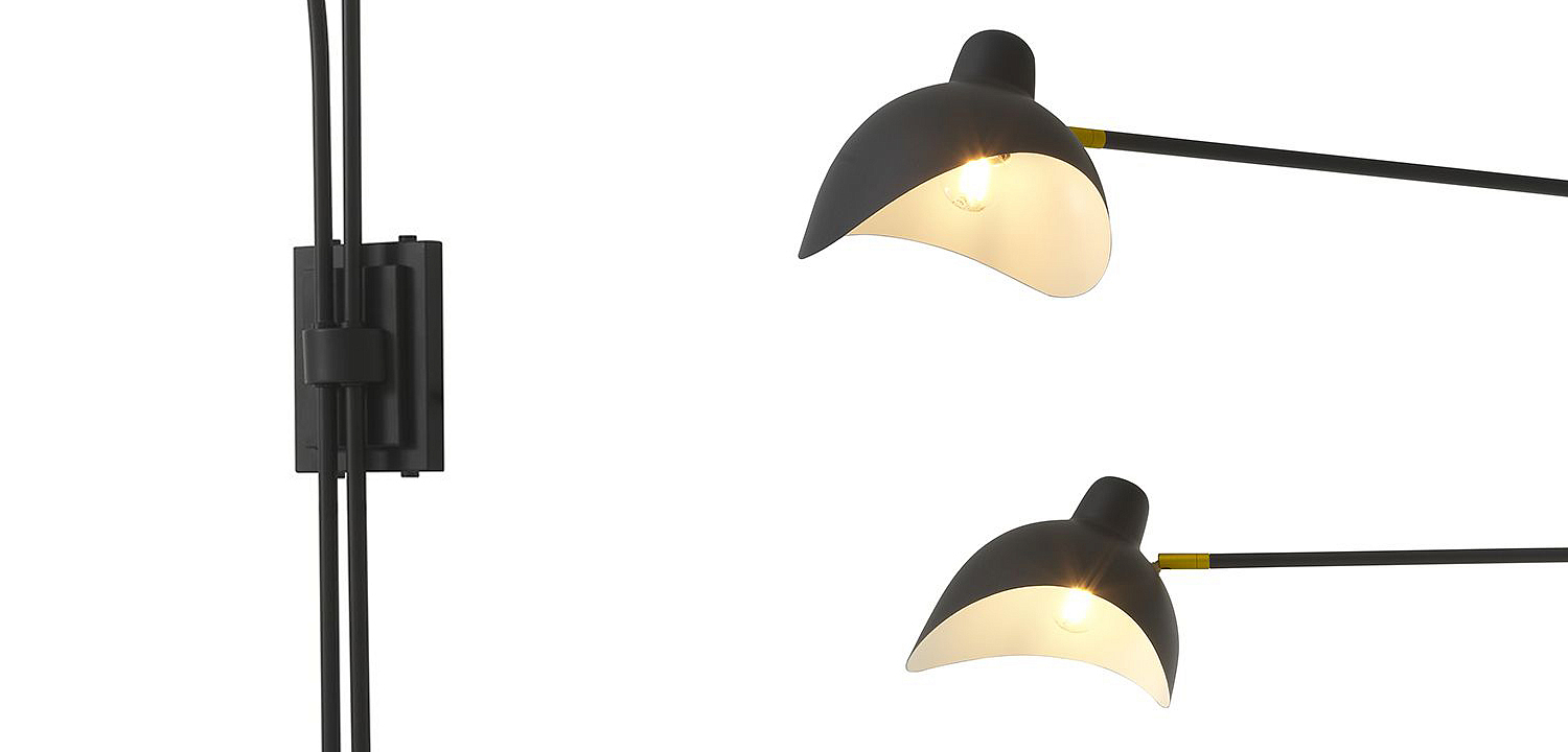 Бра Eichholtz Wall Lamp Mitch Black Бра Eichholtz Wall Lamp Mitch Black - Loft-Concept в Саратове