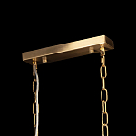 Люстра прямоугольная на цепях с прозрачными трубками и волнистым краем Nembus варинант исполнения - 12 | Loft Concept в Саратове