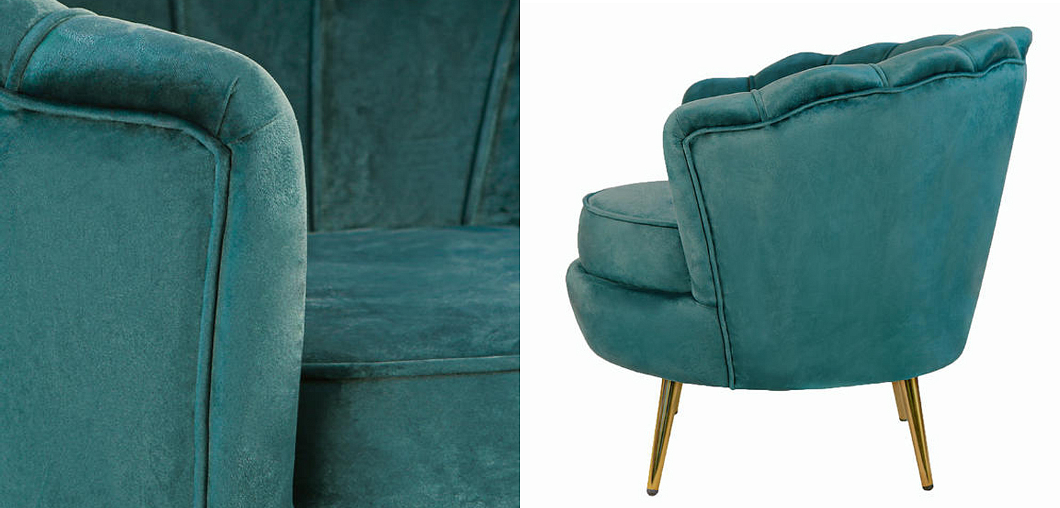 Кресло Бирюзовый велюр Trapezium Turquoise velvet Кресло Бирюзовый велюр Trapezium Turquoise velvet - Loft-Concept в Саратове