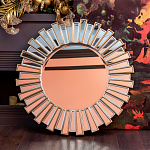 Зеркало круглое с лучами из зеркальных фацетов Silver Facet варинант исполнения - 3 | Loft Concept в Саратове