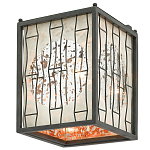 Бра с круглой зеркальной вставкой с эффектом ржавчины Stunning Radiance варинант исполнения - 3 | Loft Concept в Саратове