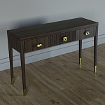 Дизайнерский Письменный стол Elsa Dreams Walnut с тремя ящиками варинант исполнения - 3 | Loft Concept в Саратове