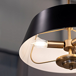 Подвесной светильник с конусовидным металлическим абажуром черного цвета Kichler варинант исполнения - 10 | Loft Concept в Саратове