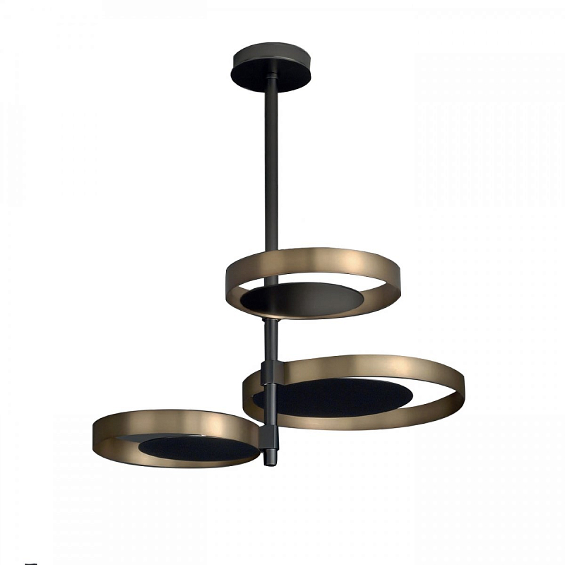 Подвесной светильник VeniceM CIRCLE CEILING Латунь Черный в Саратове | Loft Concept 