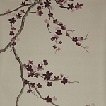 Обои ручная роспись Cherry Tree Special Colourway on Icefield dyed silk варинант исполнения - 2 | Loft Concept в Саратове