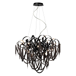 Люстра подвесная с объемной композицией из скрученных лент и металлических цепочек Atlantis Chain варинант исполнения - 4 | Loft Concept в Саратове