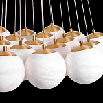 Люстра подвесная круглая с сферическими плафонами из натурального камня Glowing Spheres варинант исполнения - 3 | Loft Concept в Саратове