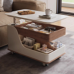 Журнальный столик передвижной с подъемной столешницей Table Trolley варинант исполнения - 6 | Loft Concept в Саратове