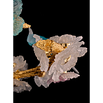 Люстра круглая на золотом каркасе с птичками и цветочным декором Miscellaneous herbs варинант исполнения - 9 | Loft Concept в Саратове